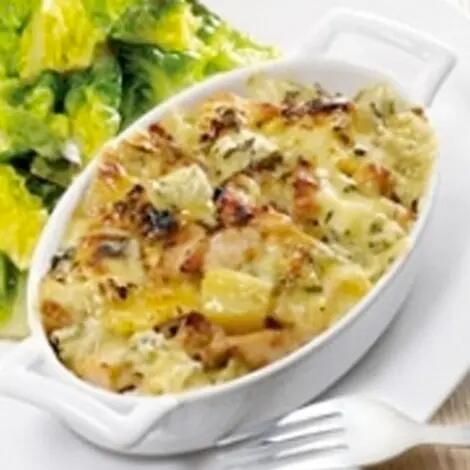 Gratin au poulet et au bleu Recette au fromage