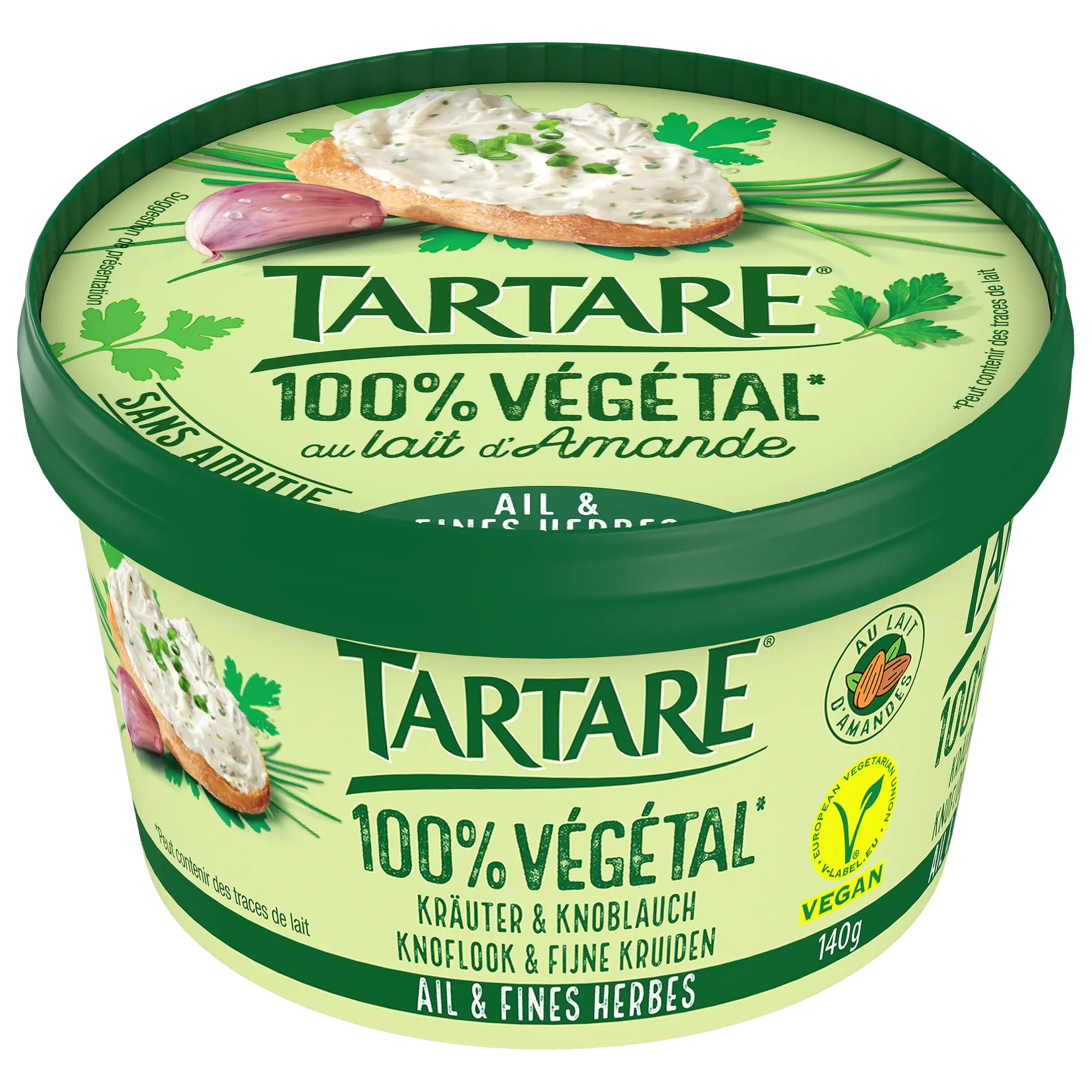 TARTARE® 100% VEGETAL AIL & FINES HERBES POT 140G