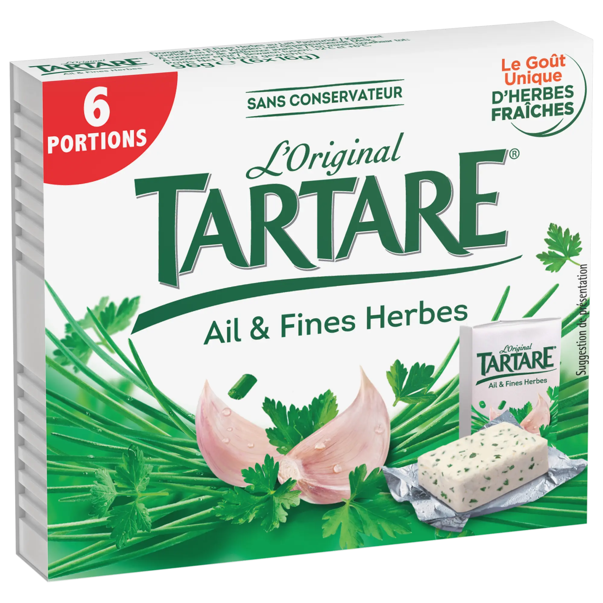 TARTARE® AIL & FINES HERBES 6 PORTIONS 96G