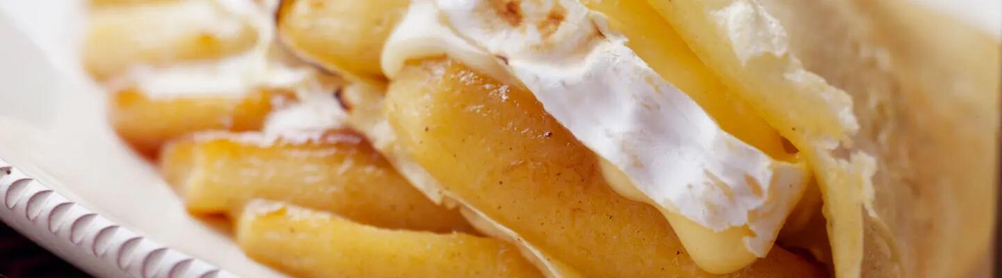 Recette : Crêpes au cidre, à la pomme et au camembert