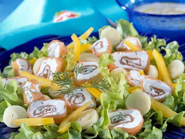Recettes : Bouchées de saumon fumé au fromage de chèvre frais