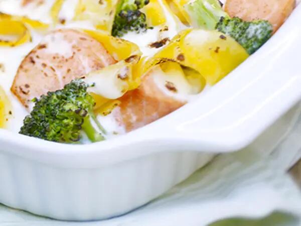 Recettes : Gratin au saumon et fromage frais