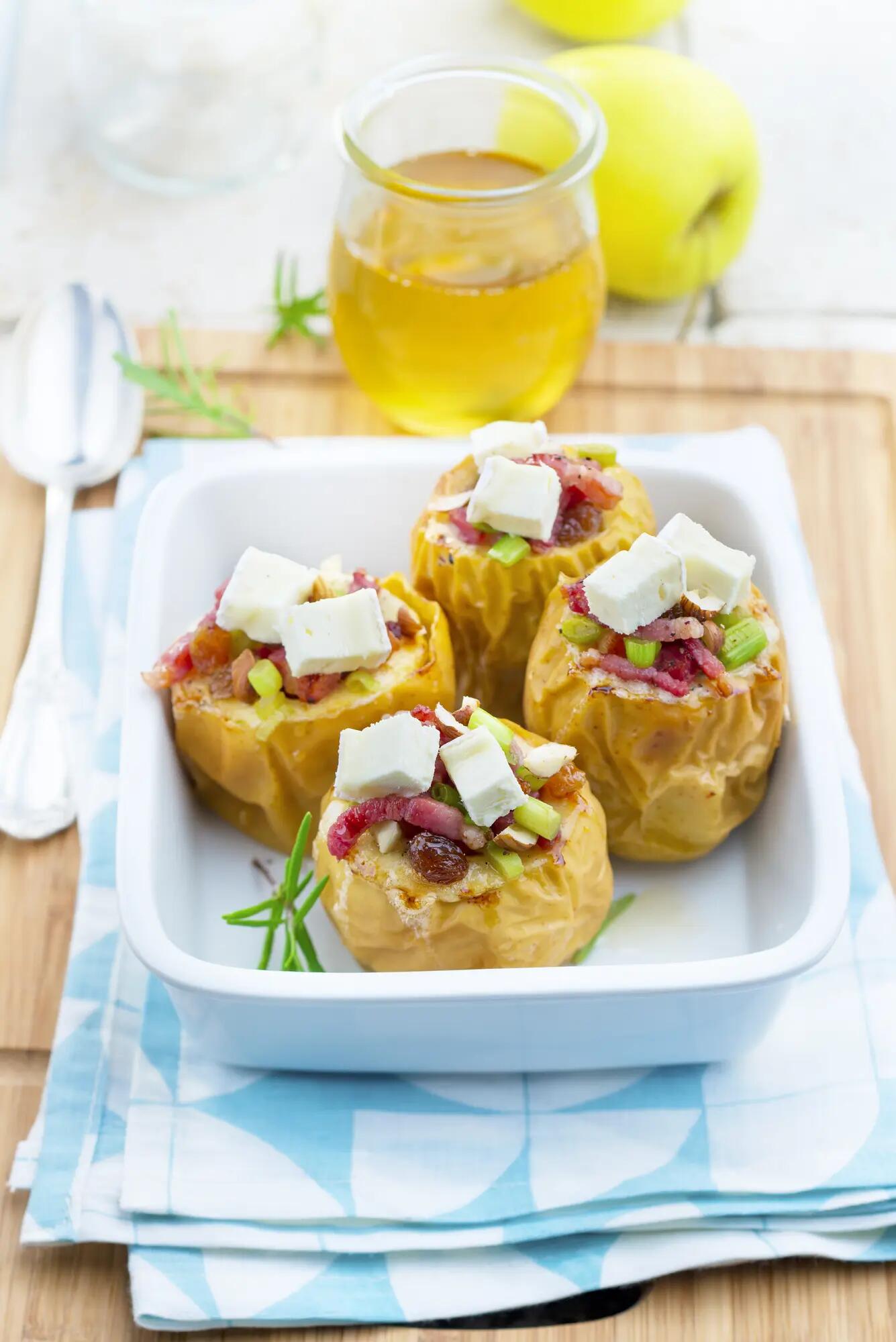 Pommes au four, bacon et Caprice des Dieux