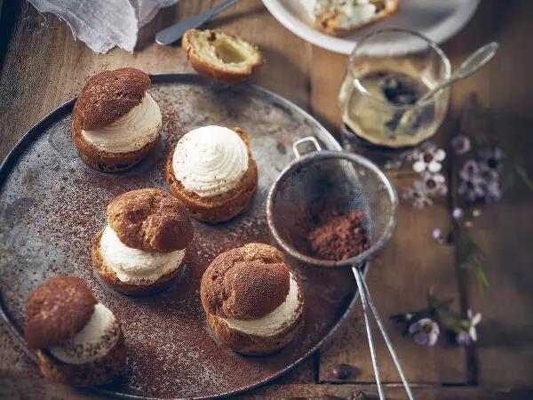 Recettes : Petits choux à la crème au fromage frais et mascarpone