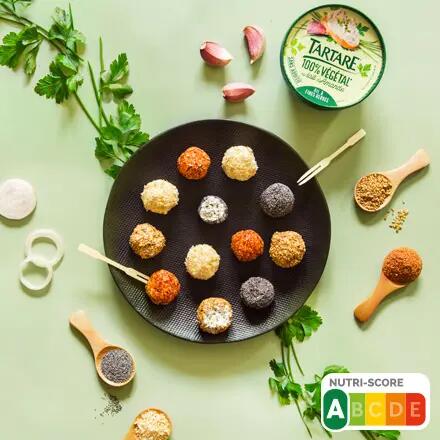 Recette : Billes à la tartinade végétale ail et fines herbes