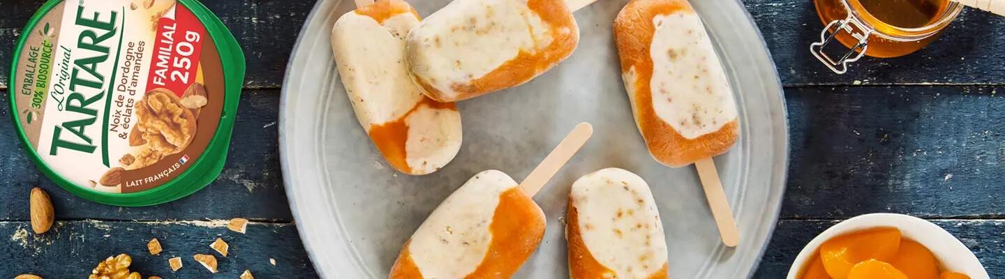 Recette : Esquimaux aux abricots et fromage aux noix