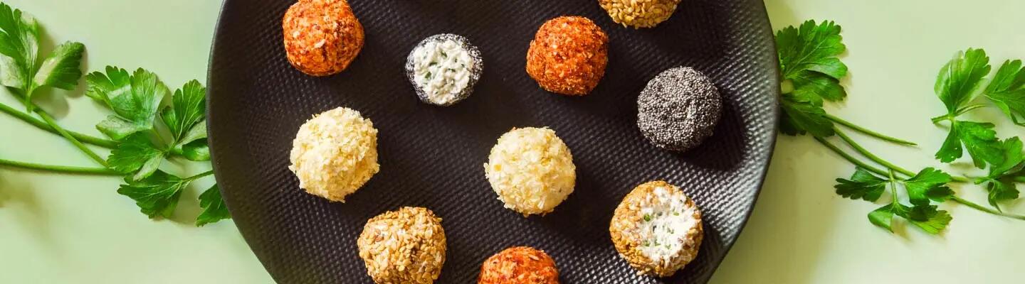 Recette : Billes à la tartinade végétale ail et fines herbes