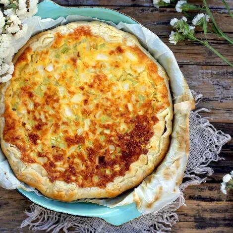 Recette : Tarte au chèvre frais, carotte et céleri