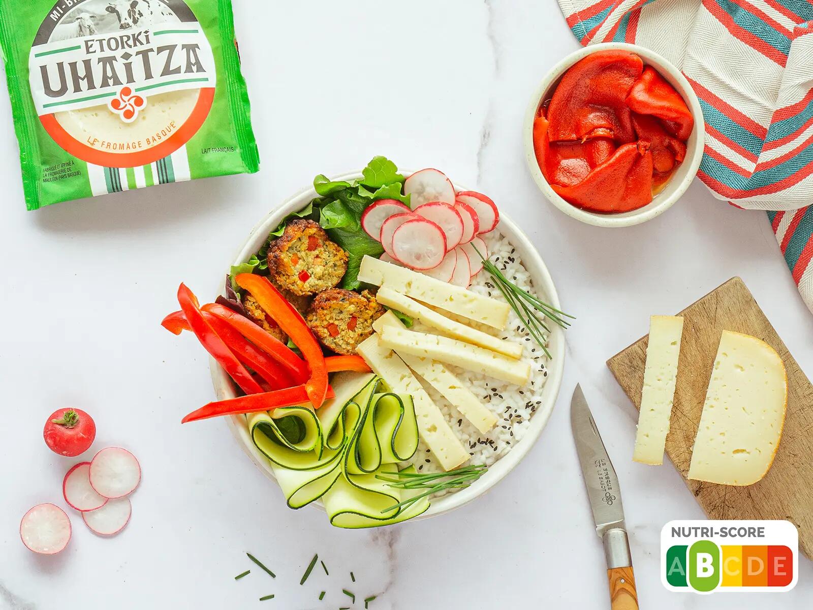 Bowl riz falafels Etorki UHAITZA