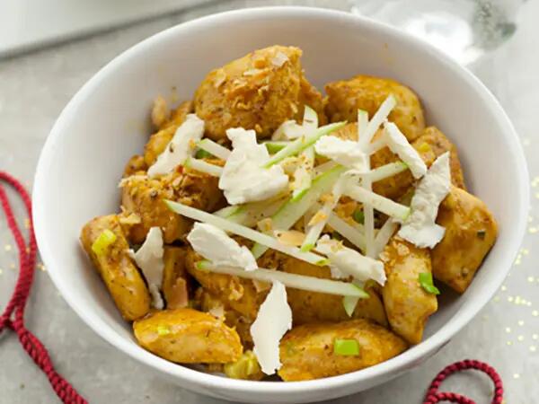 Recettes : Poulet au curry et fromage