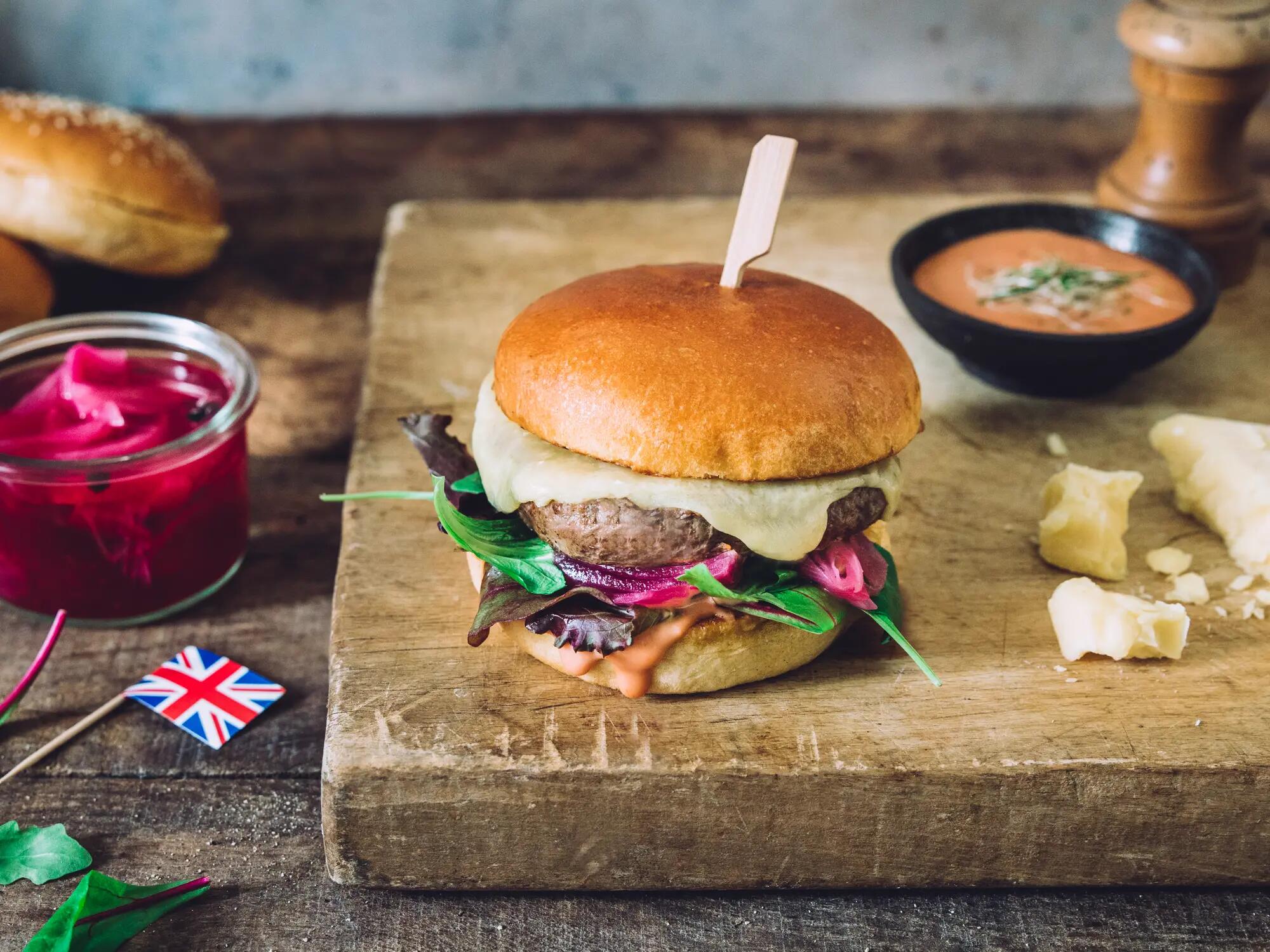 Burger au cheddar maison