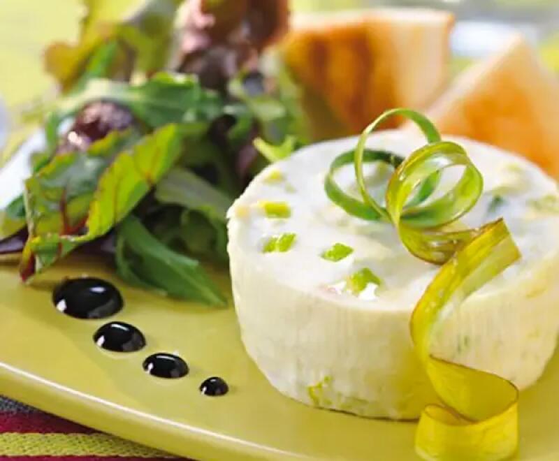 Recettes au fromage frais :  Bavarois aux poireaux et fromage frais 0%