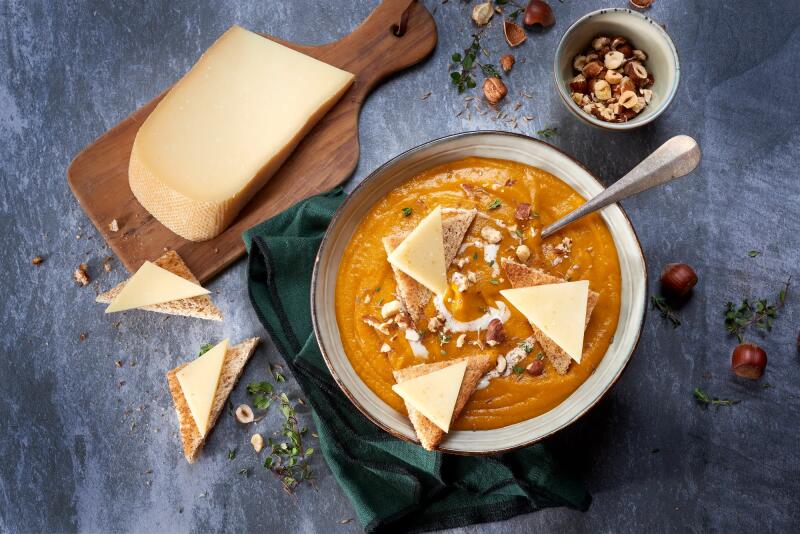 Soupe de potiron aux épices & fromage - Mont Cayol