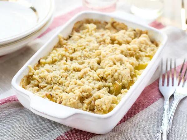 Recettes : Crumble épinards et fromage frais