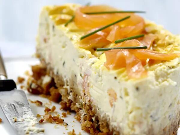 Recettes : Cheesecake au saumon fumé et fromage frais