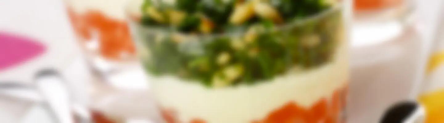 Recette : Verrines provençales au fromage de chèvre frais