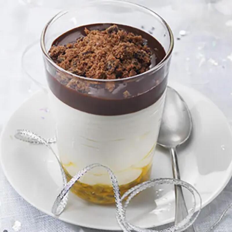 Recette : Chocolat viennois aux fruits exotiques et fromage frais