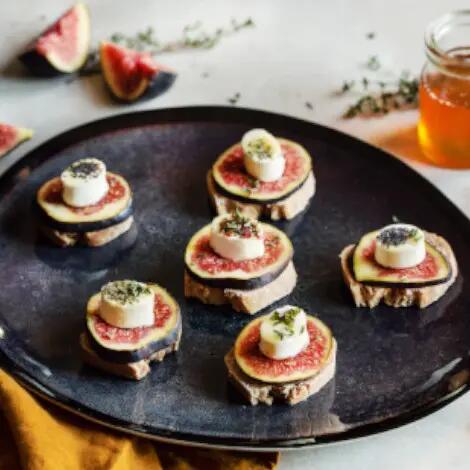 Recette : Bruschetta de figues et fromage apéritif au chèvre
