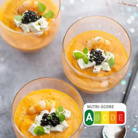 Recette : Velouté de langoustines au fromage frais