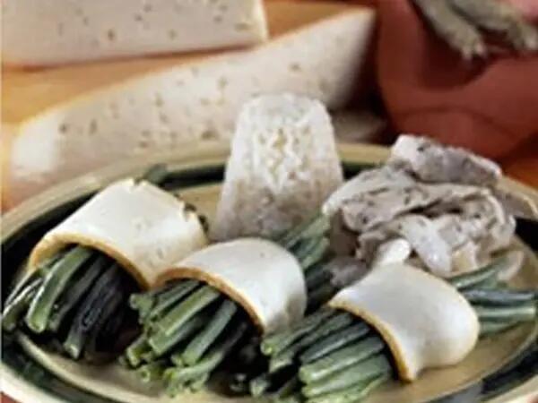 Recettes : Fagots de haricots verts et émincé de poulet au fromage