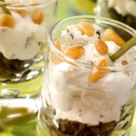 Recette : Verrines apéritives au chèvre frais