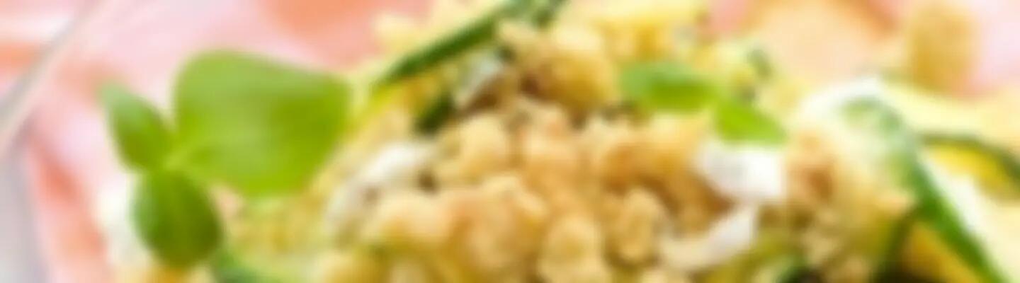 Recette : Crumble de courgettes au fromage de chèvre