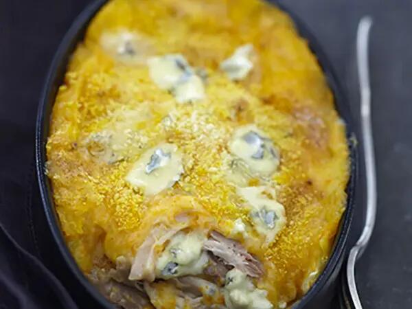 Recettes : Hachis parmentier de poulet au bleu