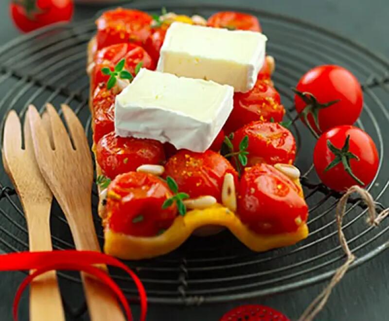 Tartes salées et sucrées au fromage :  Tarte tatin de tomates cerises