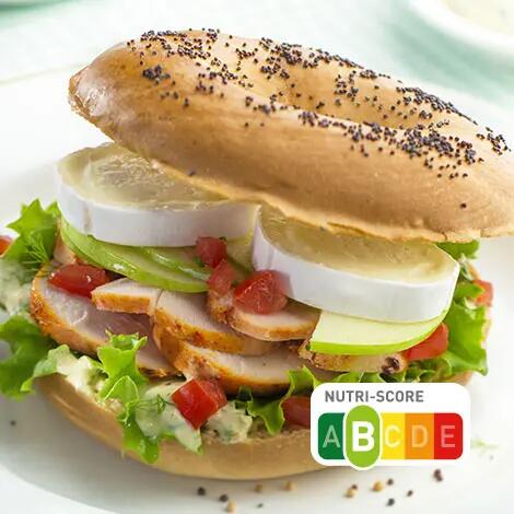 Recette : Bagels poulet-pomme au fromage