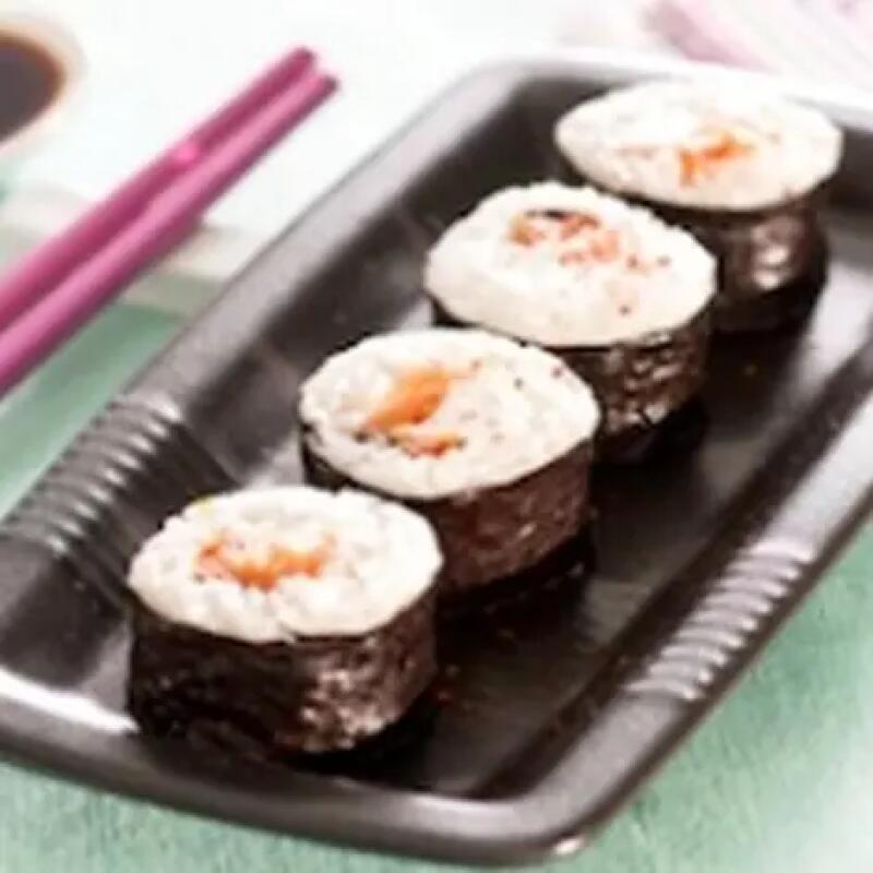 Recette : Maki de fromage de chèvre frais au saumon