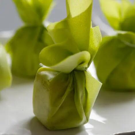 Recette : Aumônière de foie gras au fromage frais aromatisé