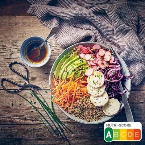 Recette : Buddha bowl au quinoa et fromage de chèvre