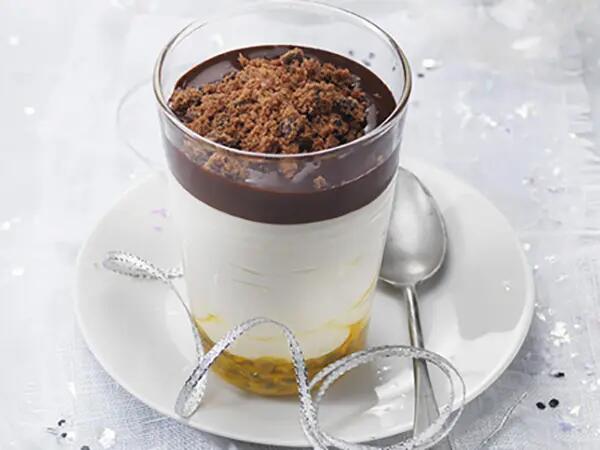 Recettes : Chocolat viennois aux fruits exotiques et fromage frais