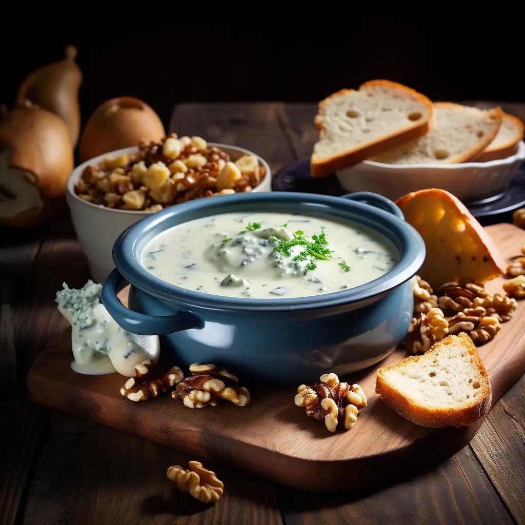 Fondue auvergnate au bleu Recette au fromage