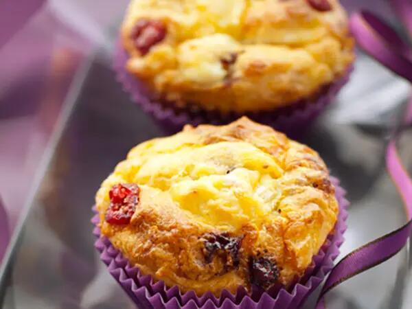 Recettes : Muffins pommes, cranberries et fromage