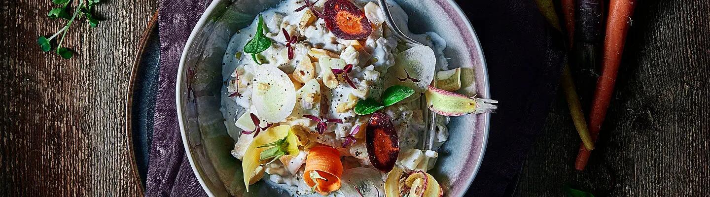 Recette : Risotto de crozets au sarrasin, fromage frais et légumes