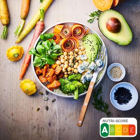 Recette : Buddha bowl au fromage bleu
