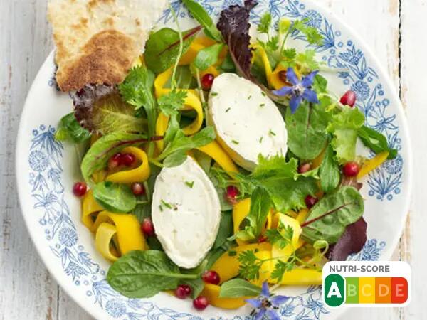 Recettes : Salade composée au fromage et à la mangue