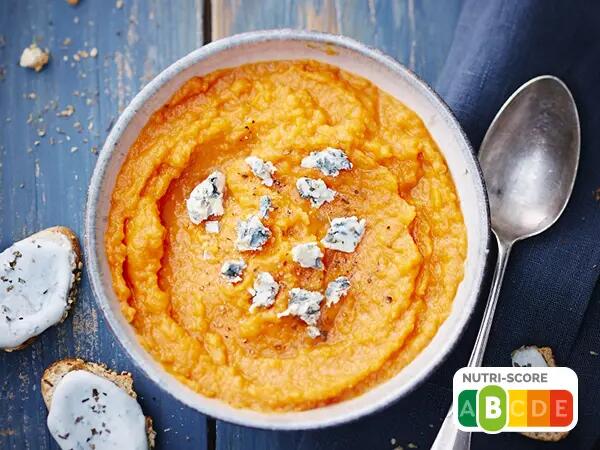 Recettes : Purée de carottes au fromage bleu