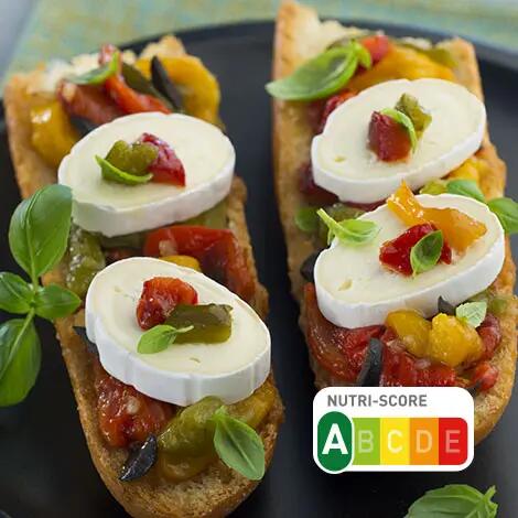 Recette : Baguette poivrons-basilic et fromage