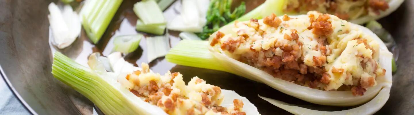 Recette : Fenouils farcis au boudin noir et au bleu
