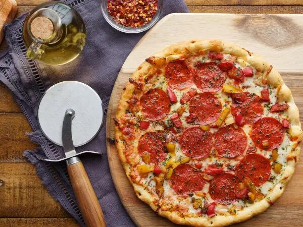 Recettes : Pizza au bleu et chorizo