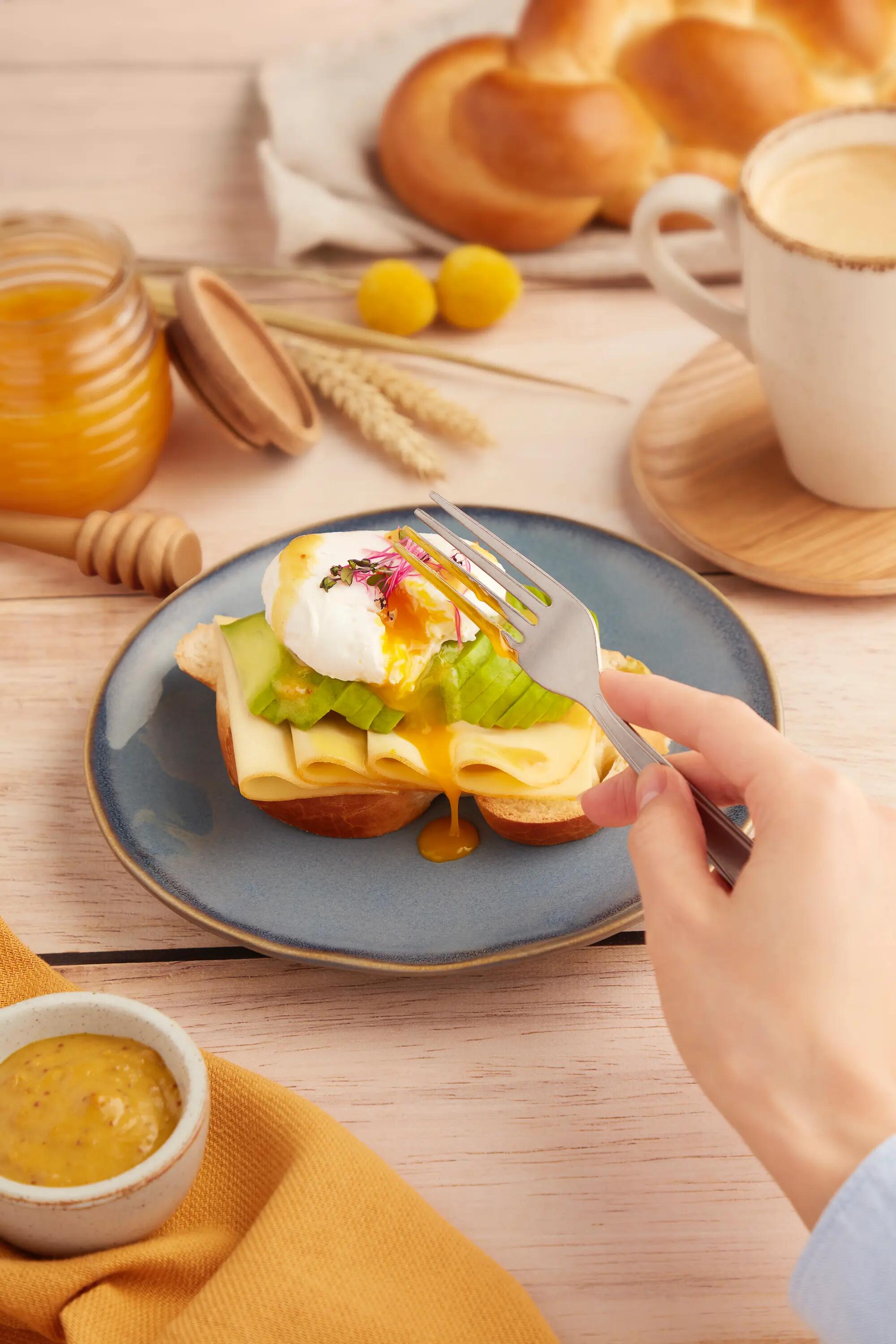 TARTINE AVOCAT oeuf mollet et fromage