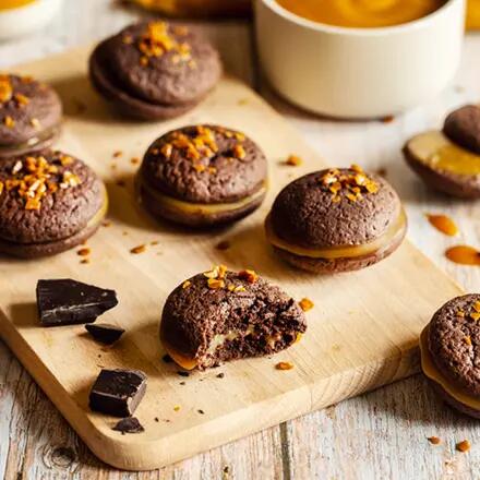 Recette : Cookie-brownie à la crème caramel et fromage frais