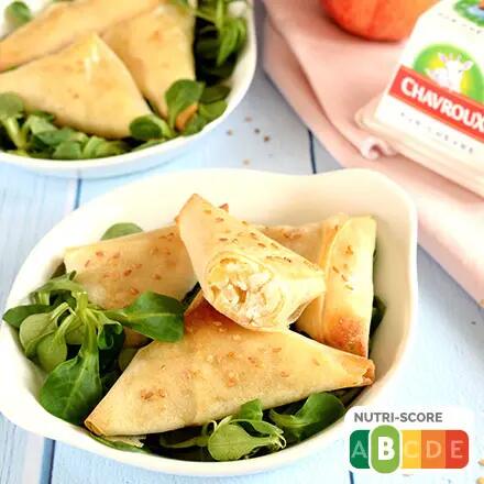 Recette : Samoussas aux pommes, chèvre et oignons