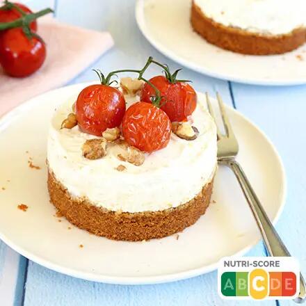 Cheesecake noix, tomates et chèvre frais Recette au fromage