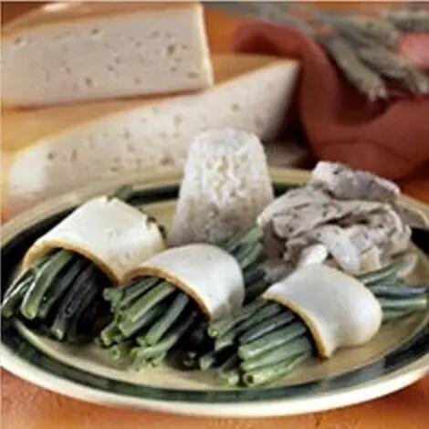 Recette : Fagots de haricots verts et émincé de poulet au fromage