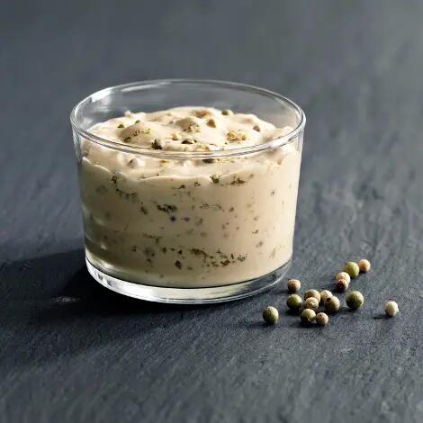 Recette : Sauce au poivre vert et fromage frais