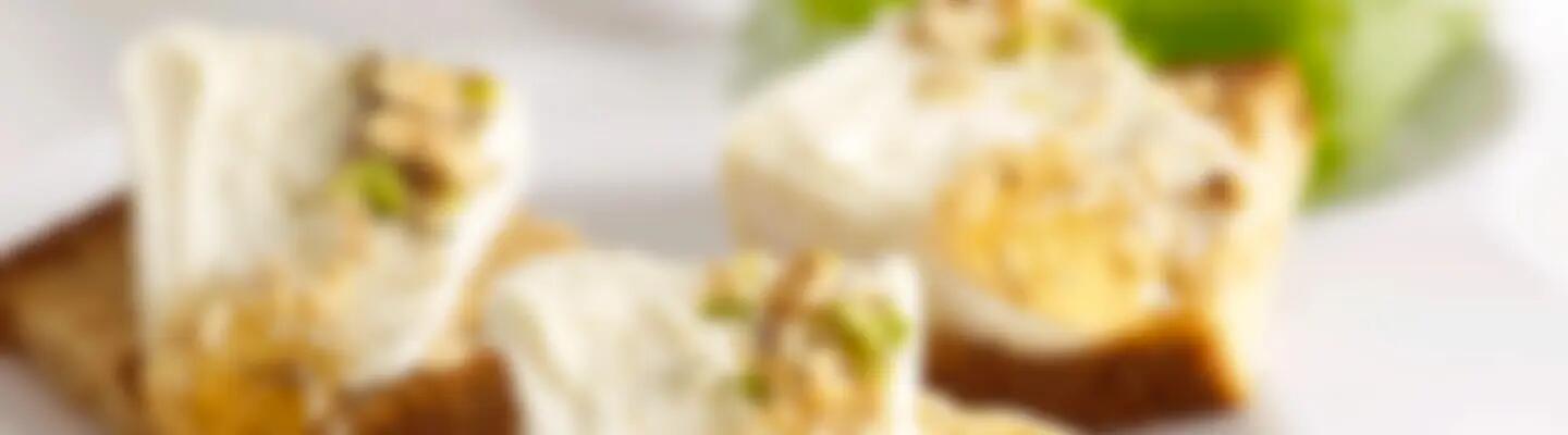 Recette : Amuse-bouches de pain d'épices au fromage frais