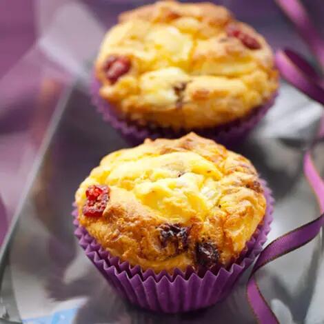 Recette : Muffins pommes, cranberries et fromage